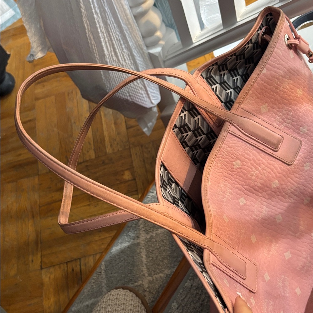 MCM Pink Tote Bag with Monogram Design - Picture 7 of 7